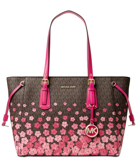 michael kors pink floral bag